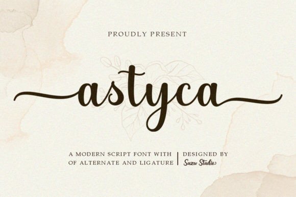 Astyca Script: A Romantic Calligraphy Typeface for Elegant Branding