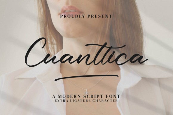 Cuanttica: A Modern Script Font for Editorial Elegance