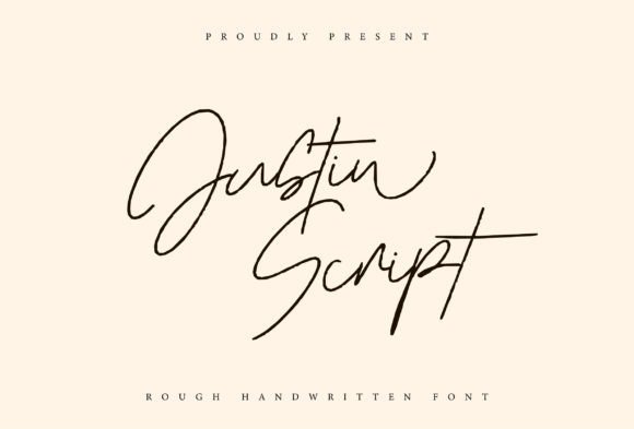 Justin Script: A Romantic Script Font for Elegant Editorial Design