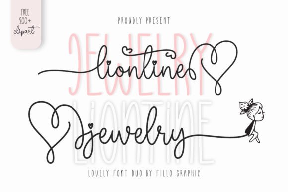 Liontine Jewelry: A Chic Handwritten Font for Crafters and Makers