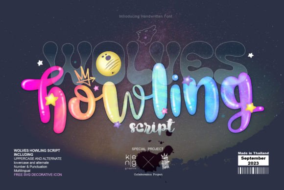 Wolves Howling Script: A Playful Font for Web Design That Adds Personality
